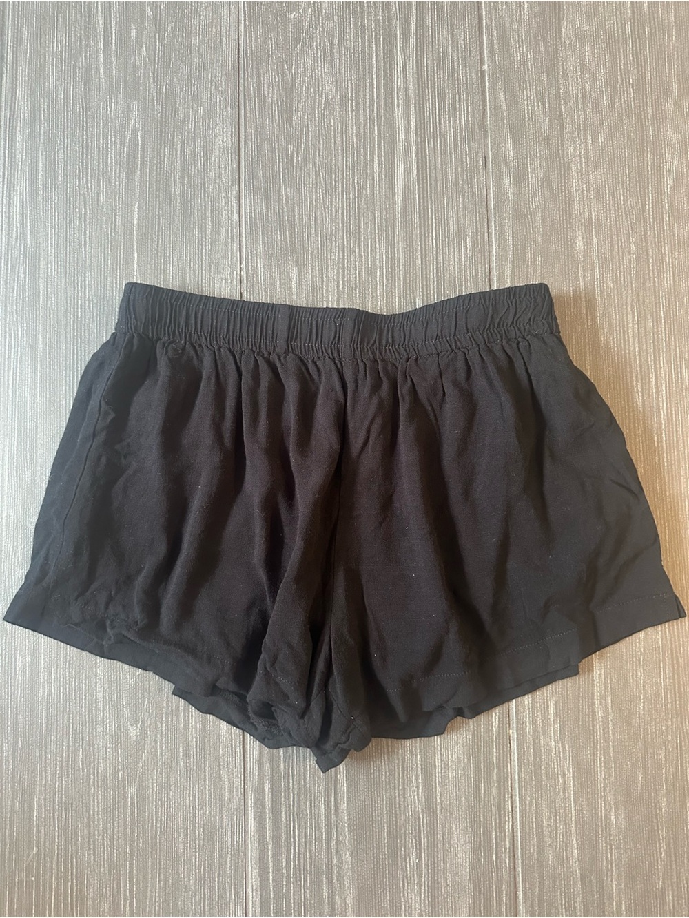 Princess Polly Black Linen Shorts